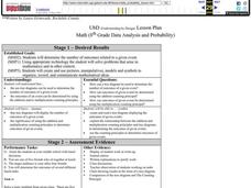 Grade Data Analysis and Probability Lesson Plan Grade Data Analysis and Probability Lesson Plan