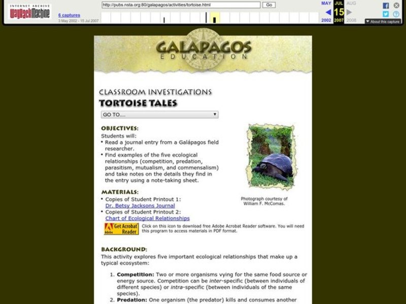 Tortoise Tales Lesson Plan Tortoise Tales Lesson Plan