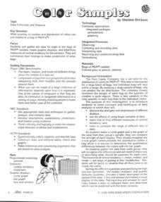 Colors Samples Worksheet Colors Samples Worksheet