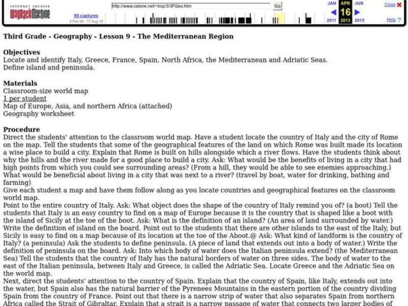 Geography Lesson Plan Geography Lesson Plan