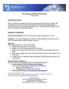 Recycling and Waste Reduction Lesson Plan Recycling and Waste Reduction Lesson Plan