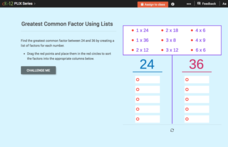 Greatest Common Factor Using Lists Interactive Greatest Common Factor Using Lists Interactive
