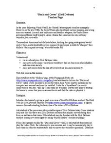 “Duck and Cover” (Civil Defense) Lesson Plan “Duck and Cover” (Civil Defense) Lesson Plan