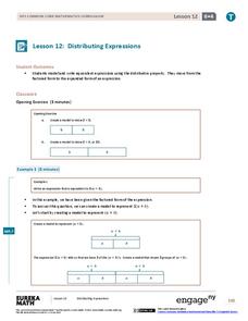 Distributing Expressions Lesson Plan Distributing Expressions Lesson Plan