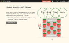 Improper Fractions as Mixed Numbers: Sharing Scratch-n-Sniff Stickers Interactive Improper Fractions as Mixed Numbers: Sharing Scratch-n-Sniff Stickers Interactive