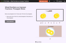 Mixed Numbers as Improper Fractions: Pineapple Slices Interactive Mixed Numbers as Improper Fractions: Pineapple Slices Interactive