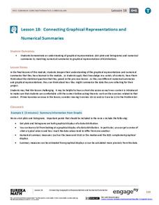 Connecting Graphical Representations and Numerical Summaries Lesson Plan Connecting Graphical Representations and Numerical Summaries Lesson Plan