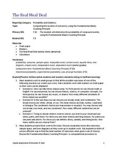 The Real Meal Deal Lesson Plan The Real Meal Deal Lesson Plan
