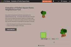 Evaluation of Perfect Square Roots: Neighborhood Park Interactive Evaluation of Perfect Square Roots: Neighborhood Park Interactive