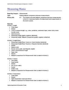 Measuring Mania Lesson Plan Measuring Mania Lesson Plan