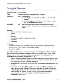 Going the Distance Lesson Plan Going the Distance Lesson Plan
