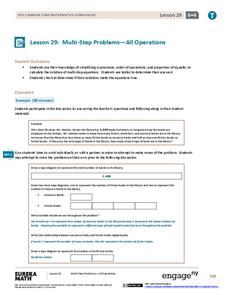 Multi-Step Problems—All Operations Lesson Plan Multi-Step Problems—All Operations Lesson Plan