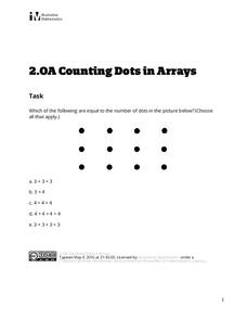Counting Dots in Arrays Assessment Counting Dots in Arrays Assessment