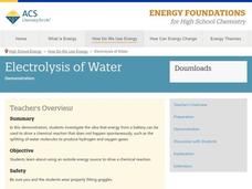 Electrolysis of Water Activity Electrolysis of Water Activity