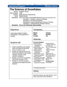 The Science of Snowflakes Lesson Plan The Science of Snowflakes Lesson Plan