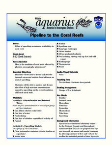 Pipeline to the Coral Reefs Lesson Plan Pipeline to the Coral Reefs Lesson Plan