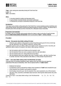 Letters Home Lesson Plan Letters Home Lesson Plan