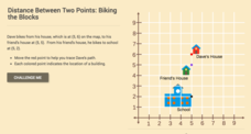 Distance Between Two Points: Biking the Blocks Interactive Distance Between Two Points: Biking the Blocks Interactive
