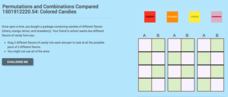 Permutations and Combinations Compared: Colored Candies Interactive Permutations and Combinations Compared: Colored Candies Interactive