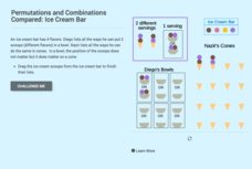 Permutations and Combinations Compared: Ice Cream Bar Interactive Permutations and Combinations Compared: Ice Cream Bar Interactive