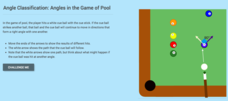 Angle Classification: Angles in the Game of Pool Interactive Angle Classification: Angles in the Game of Pool Interactive