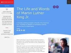 The Life and Words of Martin Luther King, Jr. Worksheet The Life and Words of Martin Luther King, Jr. Worksheet