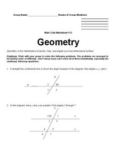 Geometry Worksheet Geometry Worksheet
