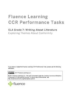 Writing About Literature: Exploring Themes About Conformity Assessment Writing About Literature: Exploring Themes About Conformity Assessment