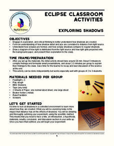 Exploring Shadows Activity Exploring Shadows Activity