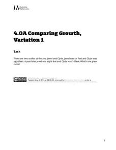 Comparing Growth, Variation 1 Assessment Comparing Growth, Variation 1 Assessment
