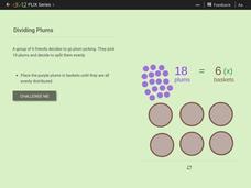 One-Step Equations Transformed by Multiplication/Division: Dividing Plums Interactive One-Step Equations Transformed by Multiplication/Division: Dividing Plums Interactive
