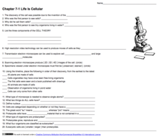 Life is Cellular Worksheet Life is Cellular Worksheet