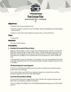 Introducing Literary Theory – A Unit Wrap-Up Lesson Plan Introducing Literary Theory – A Unit Wrap-Up Lesson Plan