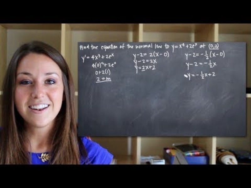 Equation of the Normal Line at a Point Instructional Video Equation of the Normal Line at a Point Instructional Video