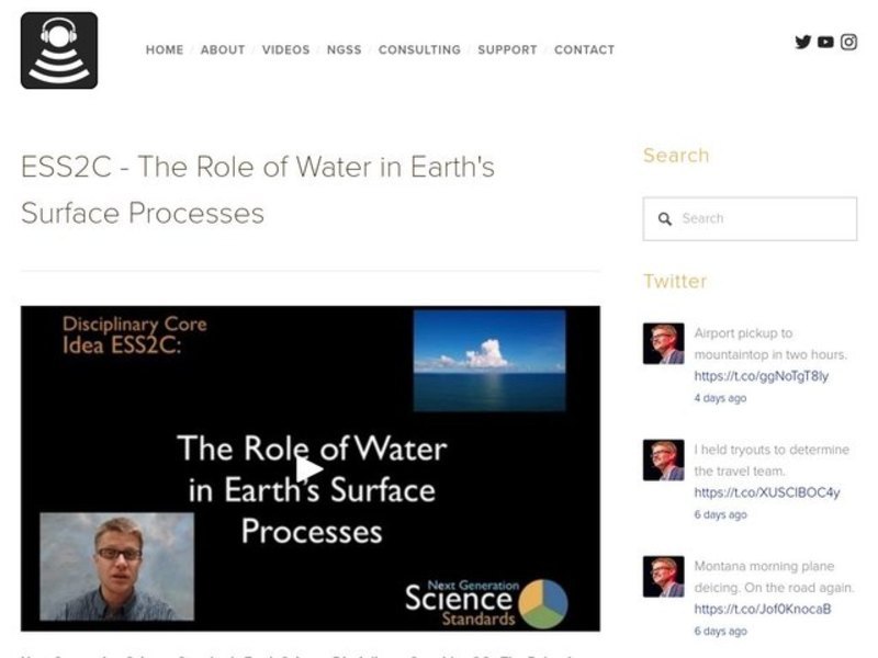 ESS2C - The Role of Water in Earth's Surface Processes Instructional Video ESS2C - The Role of Water in Earth's Surface Processes Instructional Video