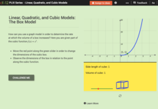 Linear, Quadratic, and Cubic Models: The Box Model Interactive Linear, Quadratic, and Cubic Models: The Box Model Interactive
