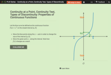 Continuity at a Point, Continuity Test, Types of Discontinuity: Properties of Continuous Functions Interactive Continuity at a Point, Continuity Test, Types of Discontinuity: Properties of Continuous Functions Interactive