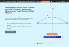 Derivatives with Mean Value Theorem and Rolle's Theorem: Maxima and Minima Interactive Derivatives with Mean Value Theorem and Rolle's Theorem: Maxima and Minima Interactive