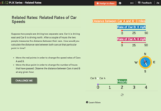 Related Rates of Car Speeds Interactive Related Rates of Car Speeds Interactive