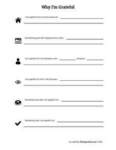 Why I’m Grateful Worksheet Why I’m Grateful Worksheet