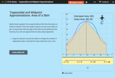 Trapezoidal and Midpoint Approximations: Area of a Skirt Interactive Trapezoidal and Midpoint Approximations: Area of a Skirt Interactive