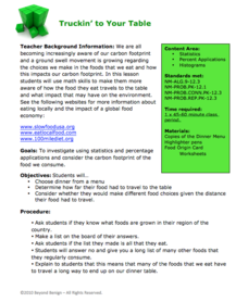 Truckin’ to Your Table Lesson Plan Truckin’ to Your Table Lesson Plan
