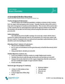 A Green(er) Redox Reaction Lesson Plan A Green(er) Redox Reaction Lesson Plan