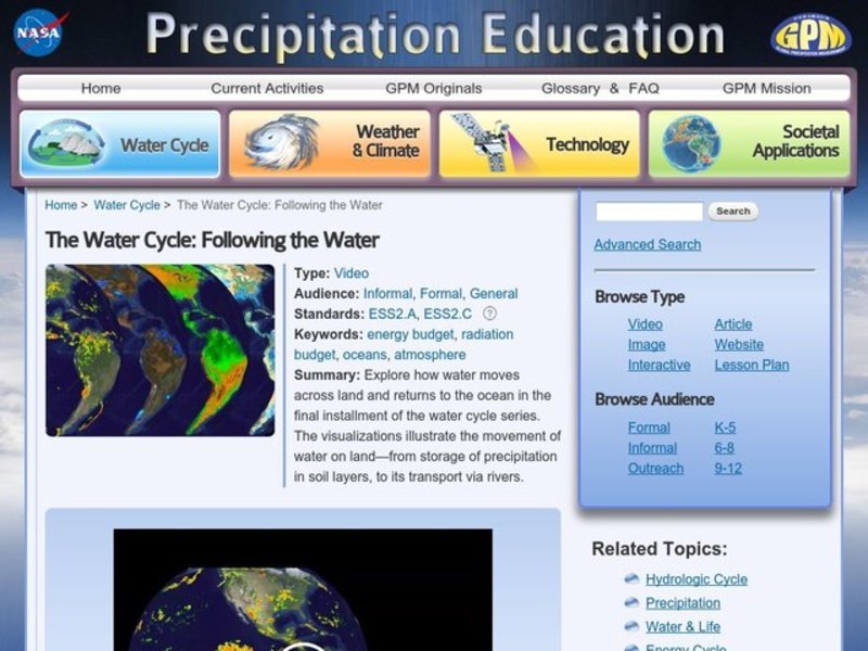 The Water Cycle: Following the Water Instructional Video The Water Cycle: Following the Water Instructional Video
