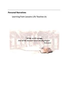 Personal Narratives: Learning from Lessons Life Teaches Us Unit Plan Personal Narratives: Learning from Lessons Life Teaches Us Unit Plan