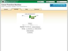 Linear Function Machine Interactive Linear Function Machine Interactive