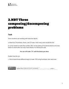 Three Composing/Decomposing Problems Assessment Three Composing/Decomposing Problems Assessment