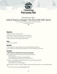 Author’s Purpose in Reagan’s “Tear Down This Wall” Speech Lesson Plan Author’s Purpose in Reagan’s “Tear Down This Wall” Speech Lesson Plan