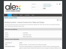 Building Functions: Inverse Functions from Tables and Graphs Lesson Plan Building Functions: Inverse Functions from Tables and Graphs Lesson Plan