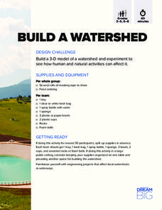 Build a Watershed Activity Build a Watershed Activity